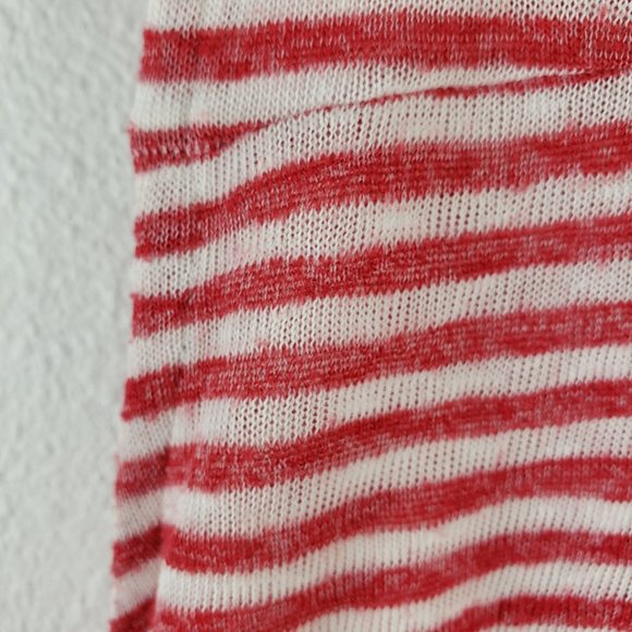Torrid Women's Size 2 Knit Jersey Swing Tunic Tank Red And White Stripes Vneck - Picture 9 of 9